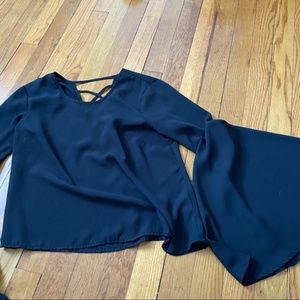 {Material Girl} Bell Sleeve Blouse